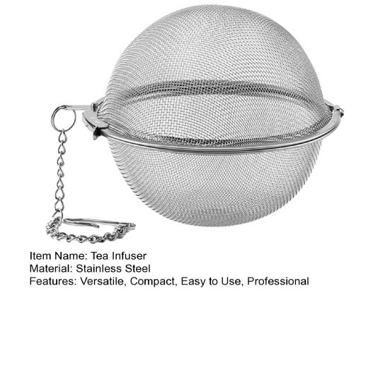 Rustfrit Stål Te-infuser Bold Te-si til Løsbladste Urter Krydderier Krydderi Suppe Hot Pot Brine Bold Genanvendelig Rustfri Filter
