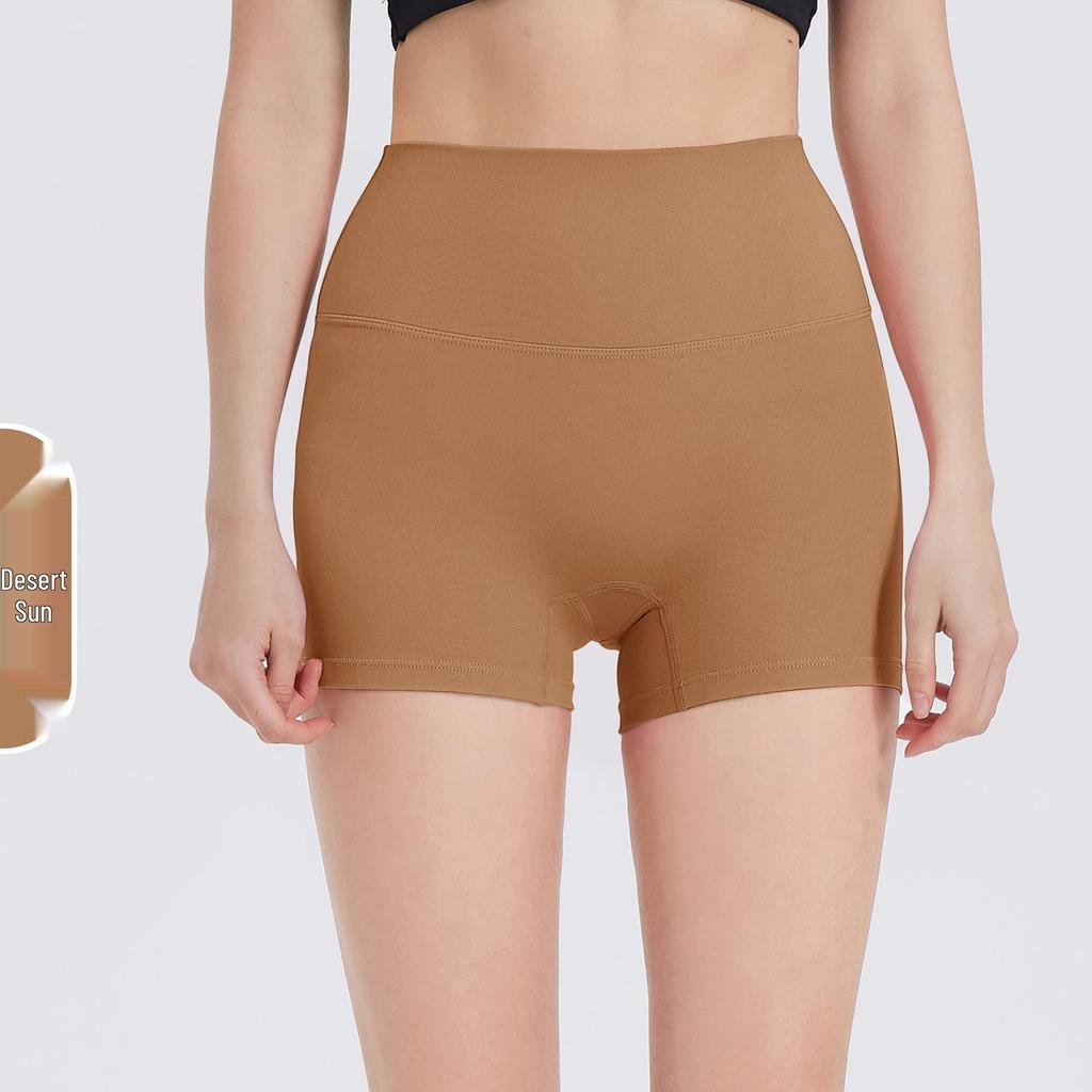 Shorts de Yoga Taille Haute Contrôle du Ventre pour Femmes - Push-up Pêche, Tissu Brossé, Longueur Trois-Quarts pour la Course à Pied et le Fitness