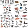 Realistic Ocean Animal Model Set Including Whales Dolphins Sharks Turtles Crabs And More For Educational Play And Decoration