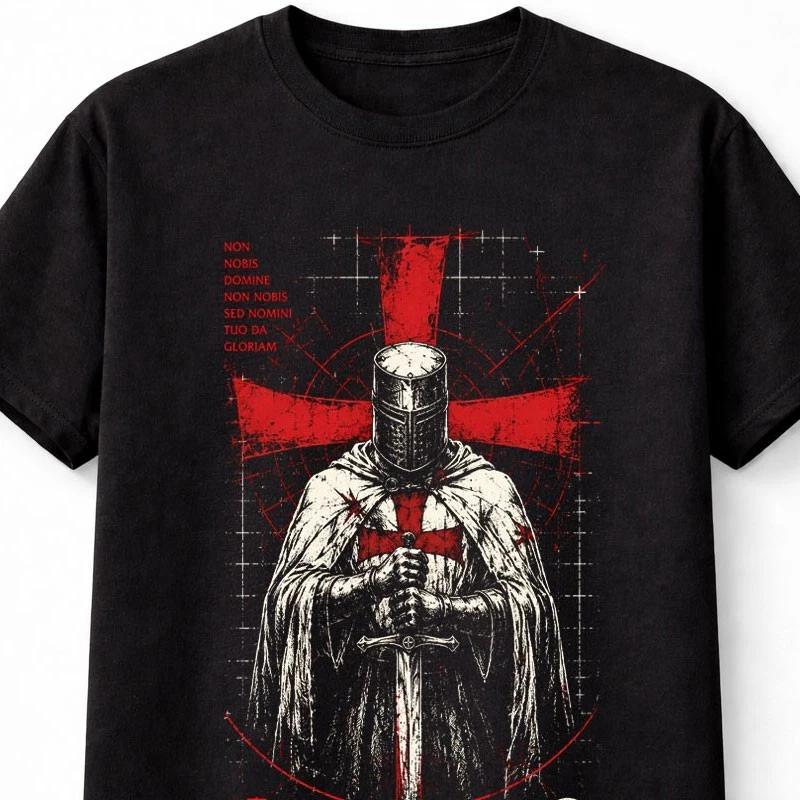 Knights Templar 1119 Crusader Medieval Cross Warrior Graphic Unisex TShirt S