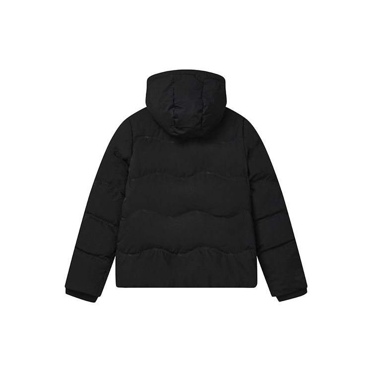FILA Fleece Quilted Straight Casual Down Jacket Women Outerwear Black F11W247902FBK