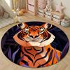 Whimsical Round Love Multicolor Accent Rug, Non-Slip Floor Mat for Laundry Room