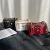 Argyle Embroidered Women's Crossbody Chain Bag - 2025 Spring/Summer Trendy Small Square Bag