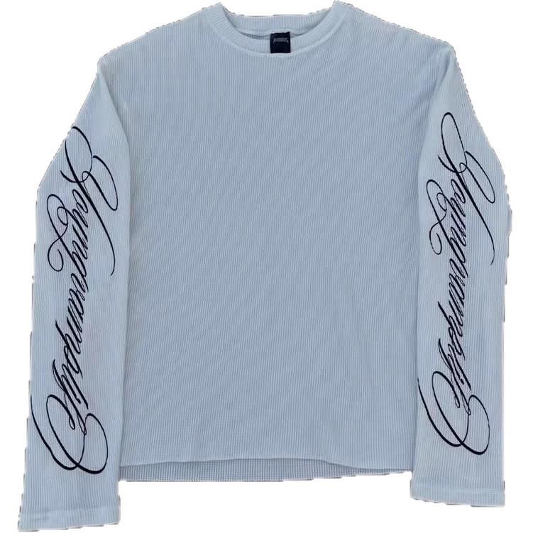 American Cross-Border Floral Print White Casual Long-Sleeve T-Shirt