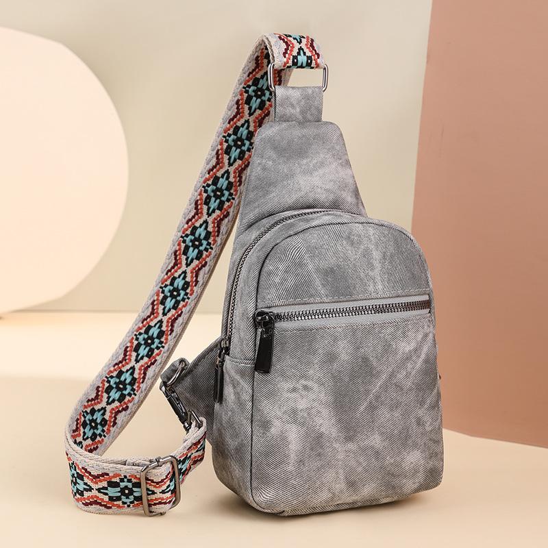 Wide Shoulder Strap Chest Bag Single Shoulder Bag Crossbody Bag Women's Bag