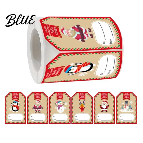Decorative Tags for Gifts 250PCS/Roll Christmas Tags, Self Adhesive Labels with Writing Surface, Gift Seasonal Packaging Stickers Envelopes And Boxes