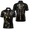 Mode Darts Grafisk Pikétröja För Män Anpassat Namn Knappslå 3D-tryckta Pikétröjor Trend Överdimensionerad Lös Barn Sport T-shirts