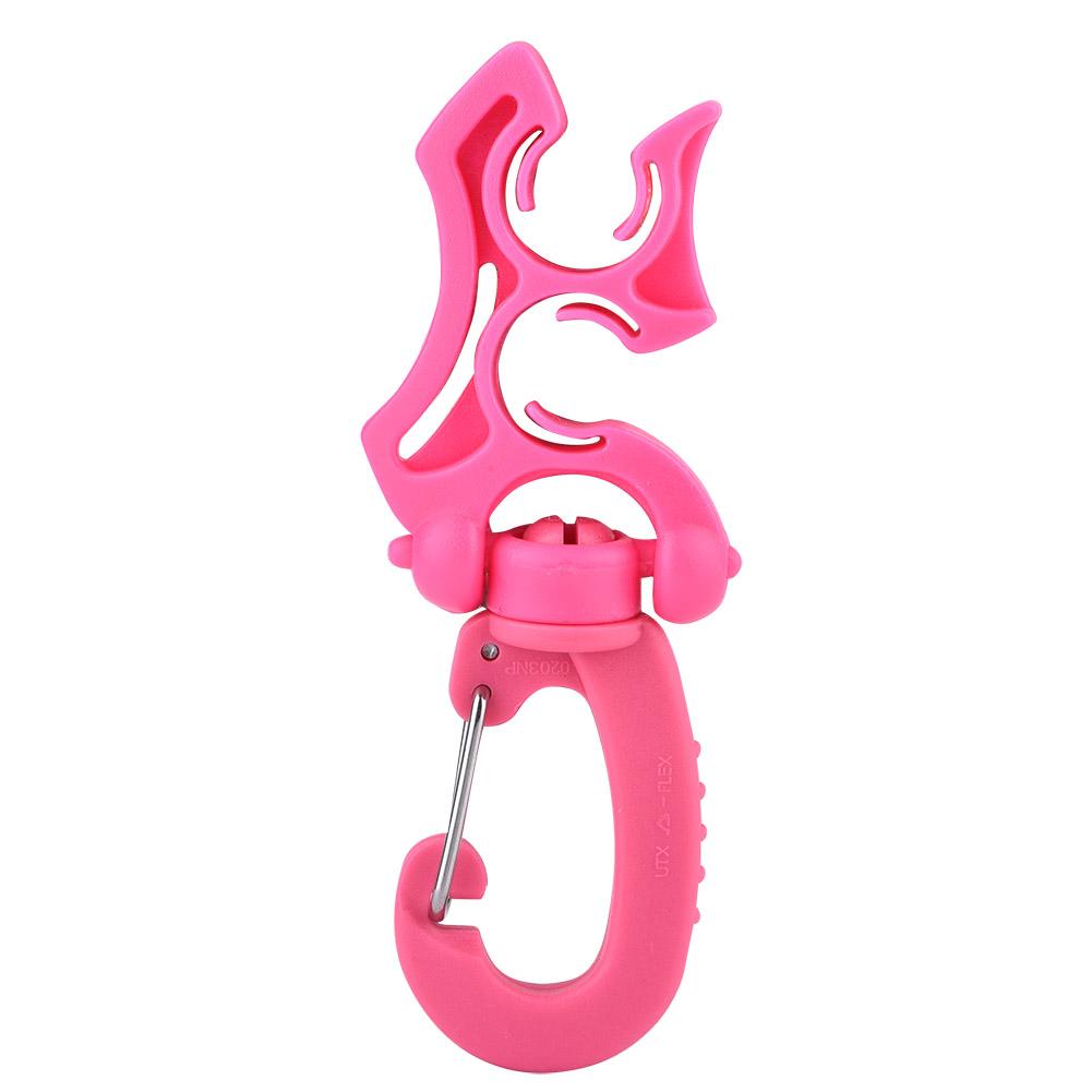 Duik Dubbele BCD Slanghouder Clip Regulator Bevestigingsgesp Haak voor Snorkelen (Zwart)