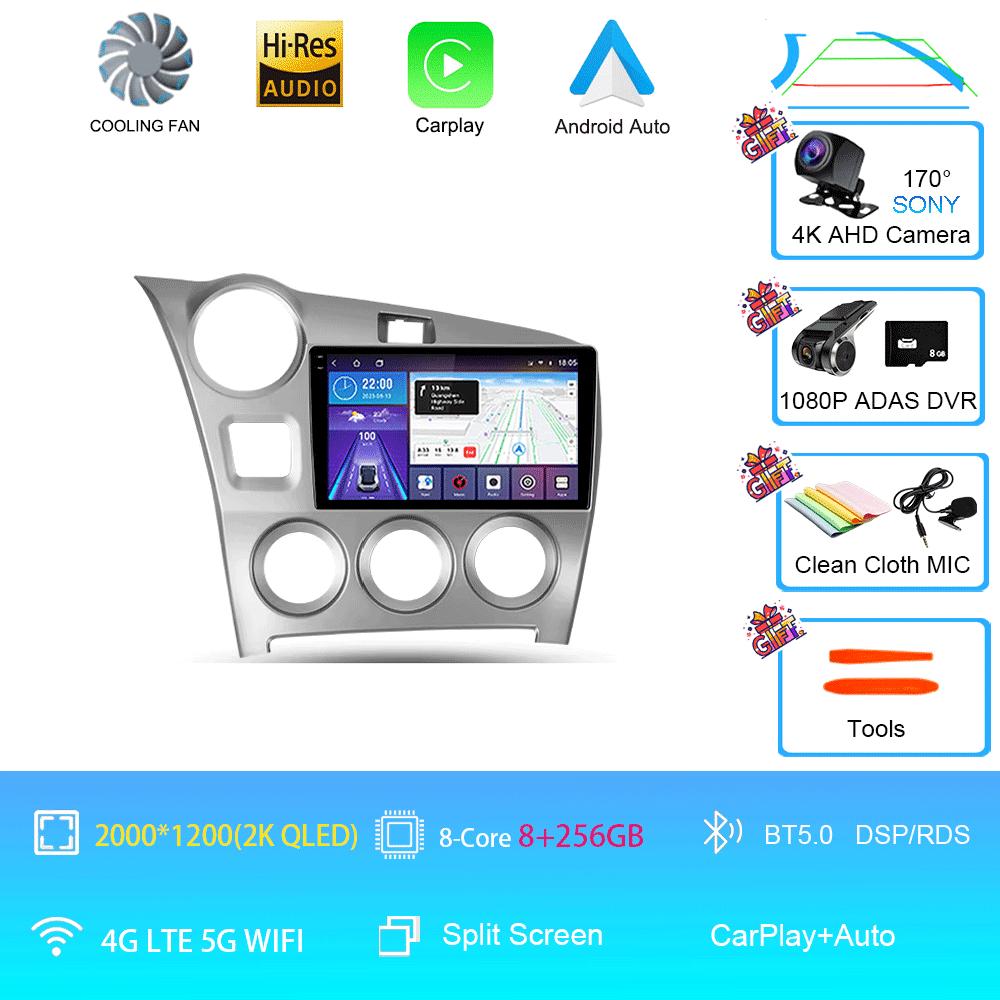 Android 14 For Toyota Matrix 2 E140 2008 - 2014 Radio Stereo Wireless Carplay Multimedia Player GPS Navigation QLED Screen Touch