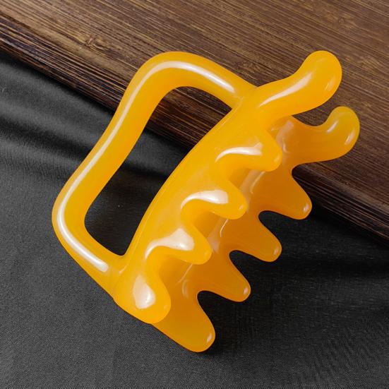 Masážní přístroj na záda s dvojitou hlavou Profesionální pryskyřičný nástroj Gua Sha pro terapii spoušťových bodů a lymfodrenáž Ergonomická škrabka na tělo pro svalovou relaxaci