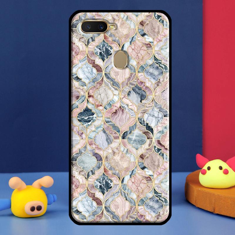 Moroccan Tile Case For Oppo A96 A76 A16 A74 A94 A54 S A57 A77 A58 A78 A98 A5 A9 A91 A15 A17 A52 A72 Cover