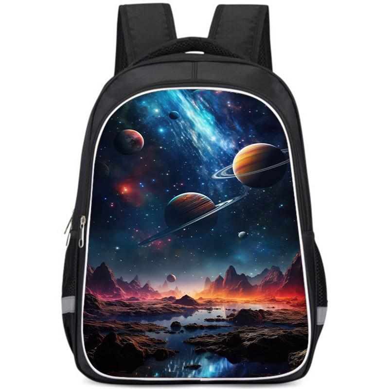 Large Capacity Lightweight 3d Backpack For Kids Oxford Cloth Unisex School Bag