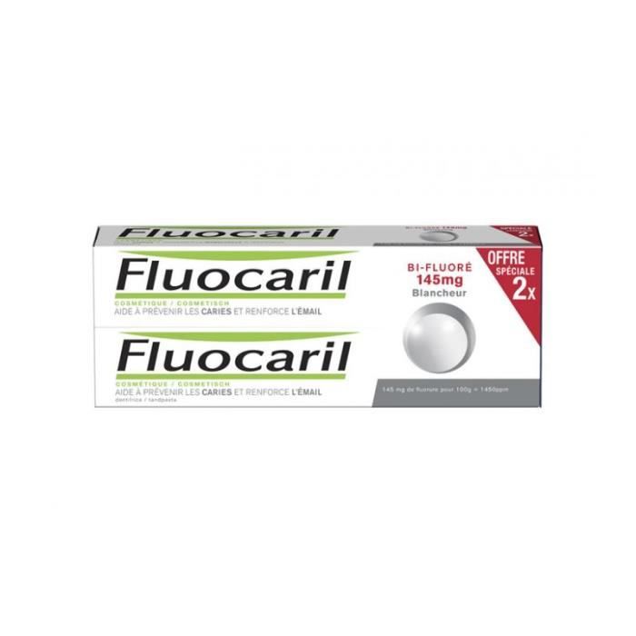Dentifrice - Fluocaril - Bi Fluoré - Blancheur - Menthe - 2x75Ml