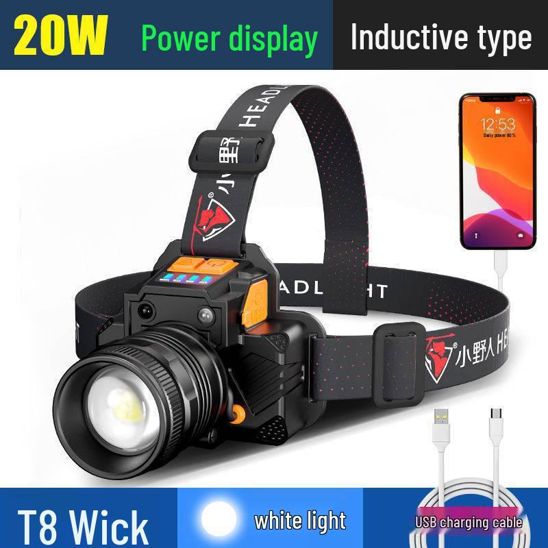 Rechargeable Headlamp: Super Bright, Head-Mounted Flashlight for Outdoor Night Fishing