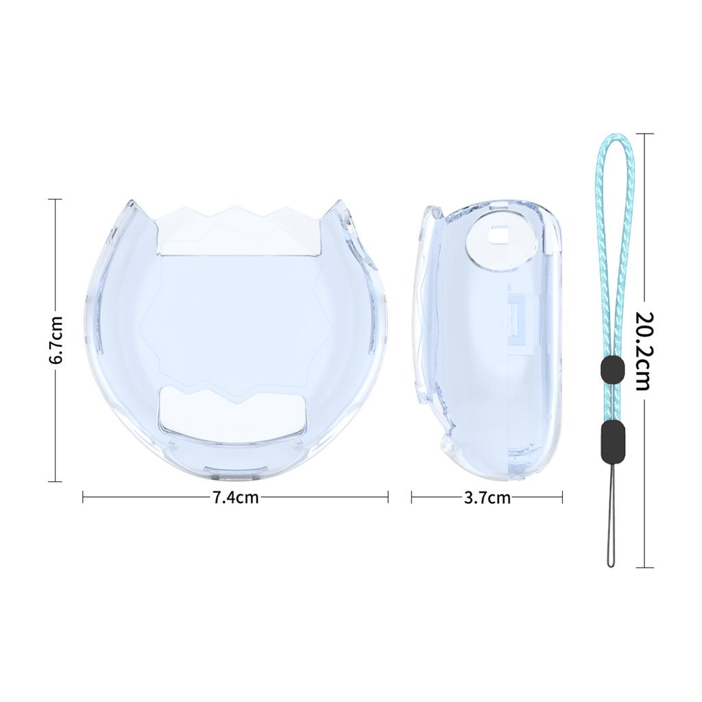 Transparent Protective Case Cover For Tamagotchi Paradise Digital Pet W/Lanyard PC Hard Shell Full Coverage Clear Cover Anti-Scr