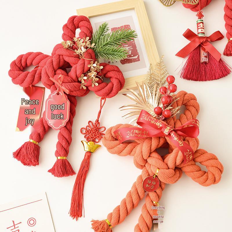 NUCHI Chinese Knot & Wanzi Ornament: New Year Display for Spring Festival