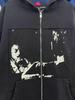 Rich Kids Vintage Poet Print Hoodie - Washed Trendy Style