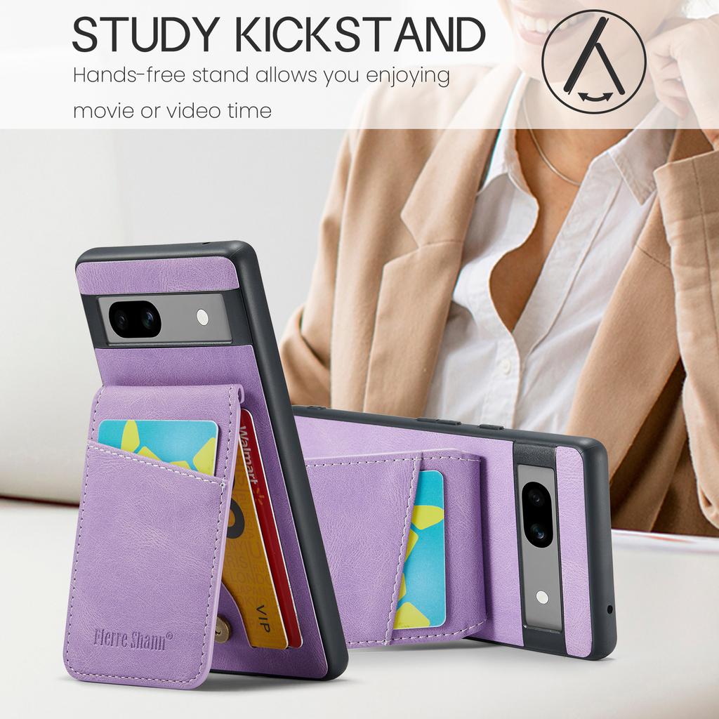 For Google Pixel 7a Case RFID Blocking Card Slots PU+TPU Mobile Phone Cover