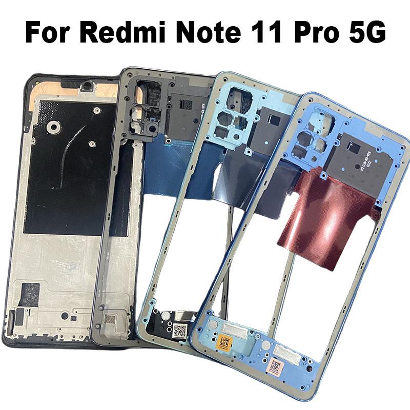 6.67" Per Xiaomi Redmi Note 11 PRO 5G Telaio Centrale Ghiera Anteriore Scocca Posteriore Piastra Intermedia Sostituzione 21091116I, 2201116SG