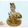 Makhan Krishna | Krishna Idol for Home Decor| Laddu Gopal murti for Gifting | Small Krishna Statue for Office Desk | Makhan Chor Idol |