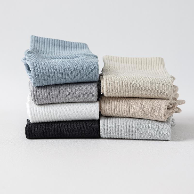 Five-fingered Socks for Men, Summer Thin Cotton Socks, Sweat-absorbing and Breathable, Boneless Sports Mid-calf Socks, Toe-separating Short Socks