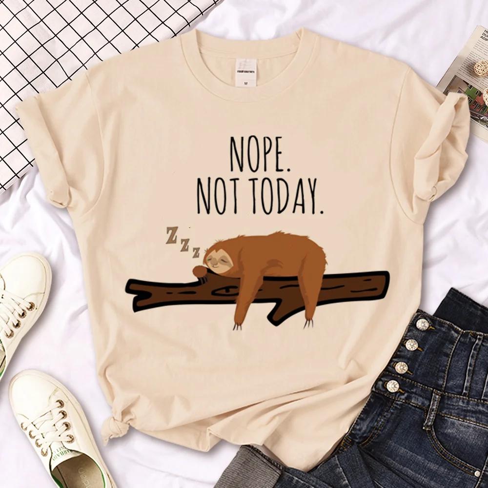 Sloth T Shirt Women Funny Summer Graphic T Shirt Girl Anime Clothes
