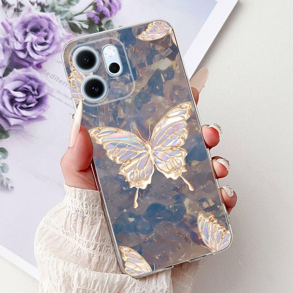 For Cover OPPO Reno 14F 2025 Case Reno14F Popular Bamboo Bowknot Soft Silicone Clear TPU Bumper For OPPO Reno14 F CPH2743 Shells