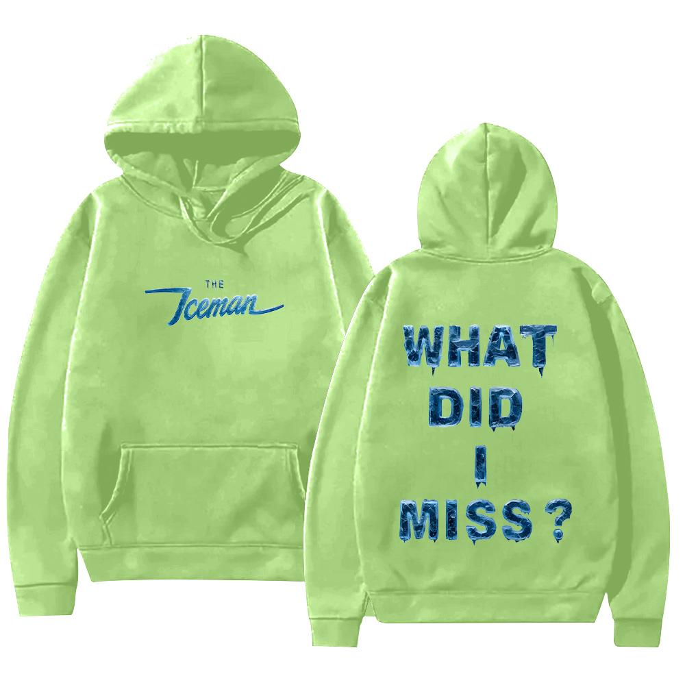 Drake ICEMAN “Cosa Mi Sono Perso?"""Felpa A Double Face con Grafica Lettere Frozen Pullover Estetica Fredda Streetwear Unisex Vestiti Larghi"""