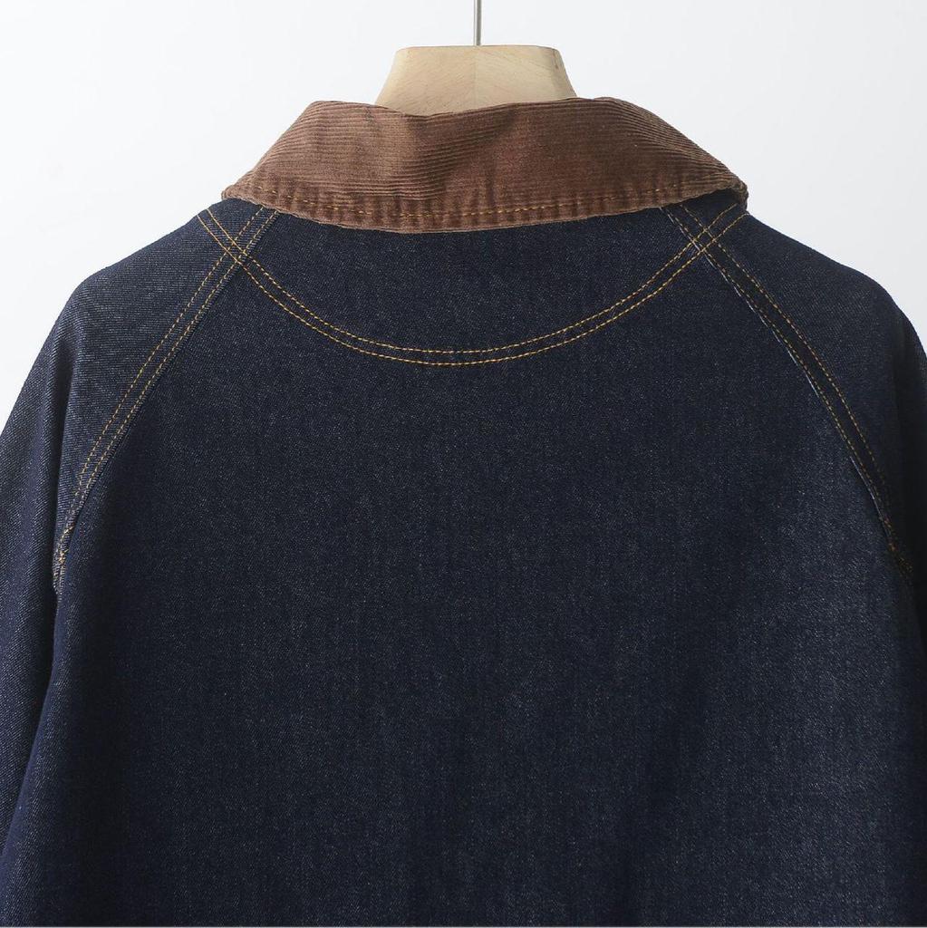 2025 Autumn Cotton Stretch Barn-Style Denim Jacket: Retro Loose, Versatile, Short Outerwear Top