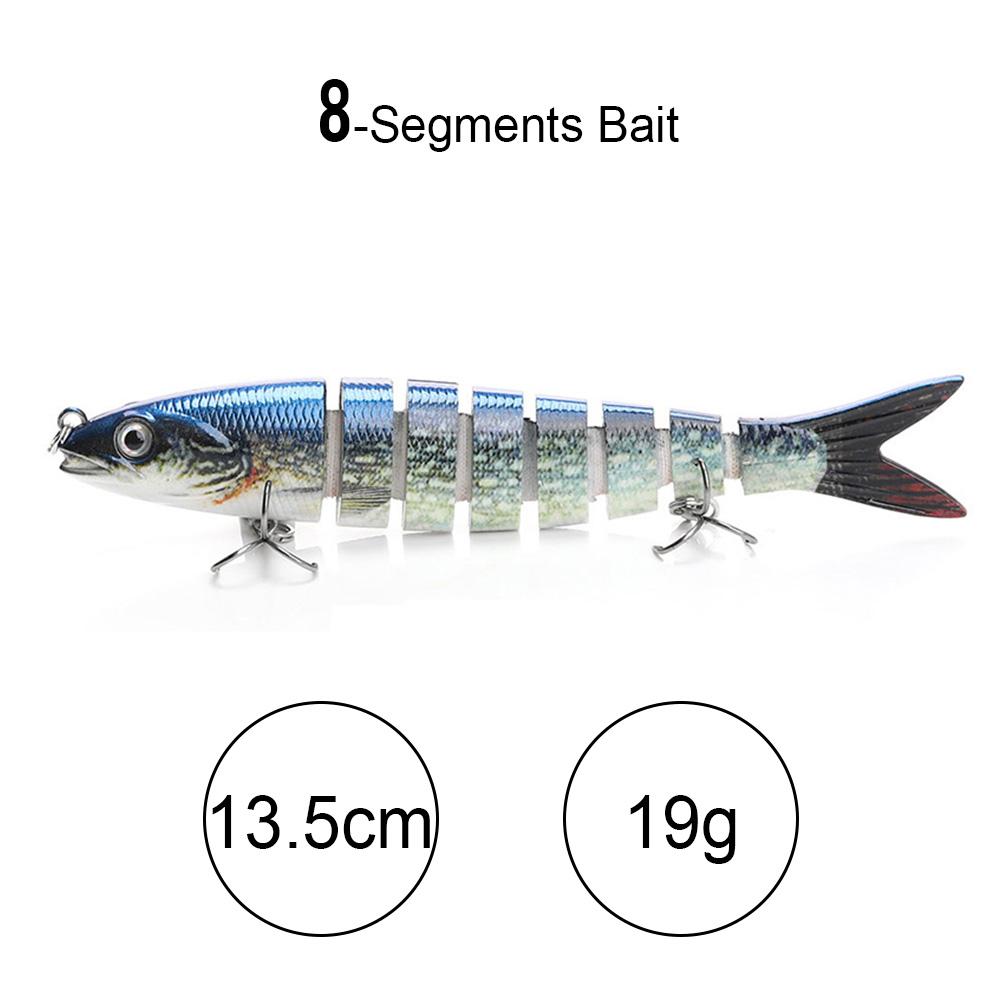 10cm 10g Sinking Crankbaits Fishing Lure 10-segments Wobbler Hard Artificial Bait For Pike Fishing Accessories Swimbait