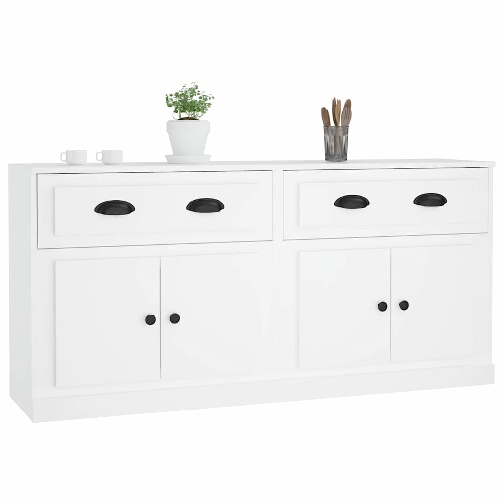 Sideboards 2 pcs White Particleboard