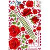 SK9195A Romantic Red Rose Bedroom Entrance Living Room Bathroom TV Background Decorative Wall Sticker