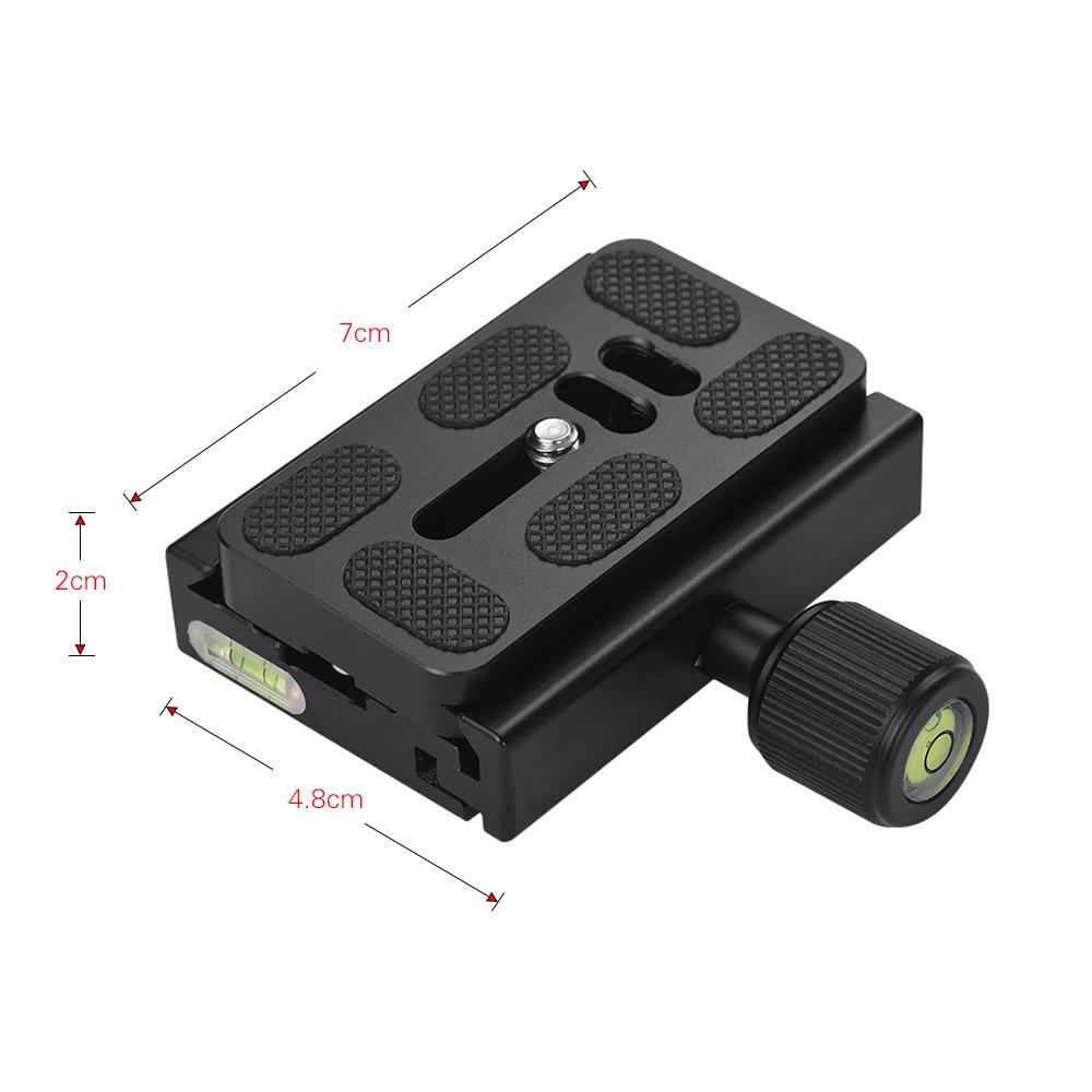 CL-70S 70mm Aluminum Alloy Quick Release Plate with Clamp Set with Adapter Bubble Level for Tripod Head