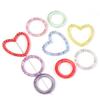 20 Stück/Los Bunte Herz Runde Hohlperlen Lose Abstandshalter Acrylperlen Für Schmuckherstellung DIY Anhänger Armband Ohrring Zubehör