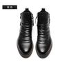 Herren Pu Stiefel Mode Chelsea Herren Bequeme High Top Reißverschluss Stiefel Rutschfeste Flache Herrenstiefel Cowboy