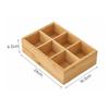 Bamboo Storage Box Geometric Square Grid Desktop Storage Container Jewelry Storage Box Make Up Organizer Jewelry Organizer