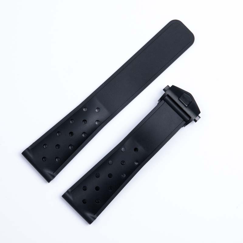 22mm Breathable Silicone Watchband for TAG Heuer F1 CAZ201 WAZ2113 CAZ1010 Watch Strap Soft Rubber Bracelet and Folding Buckle