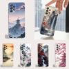 Painting Chinese Style Art For Samsung A51,71,30,S10,9,20,Ultra,FE,Lite, S23,21,22,PIus,Transparent, Silicone Phone Case