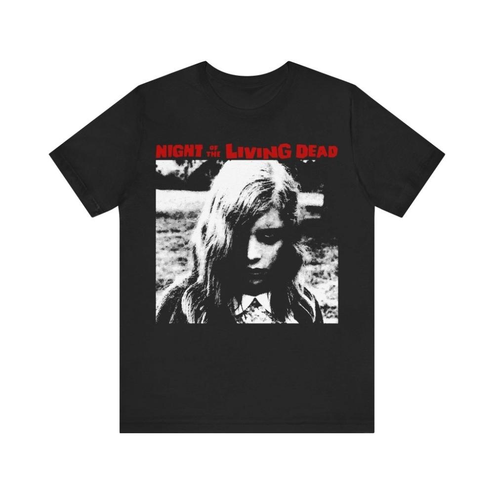 Night of the Living Dead Horror Movie Tshirt classic movie Tshirt zombie movie  retro movie unisex shortsleeved knitted top