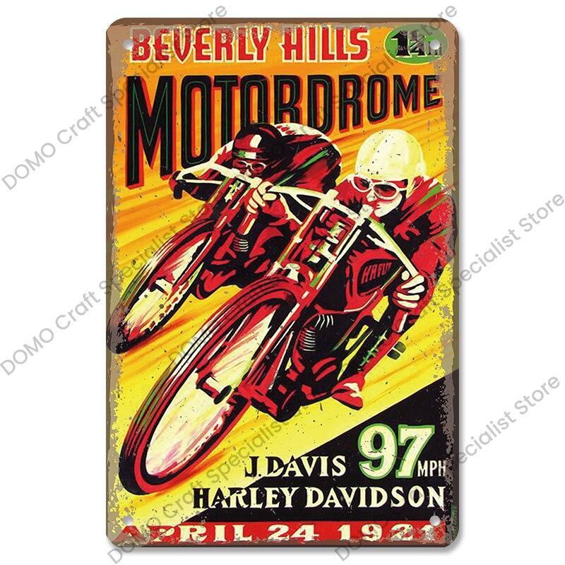Vintage Motocross Poster Metal Tin Signs  Motorcycle Grand Prix Metal Plaque Retro Wall Decor for Garage Moto Club Man Cave