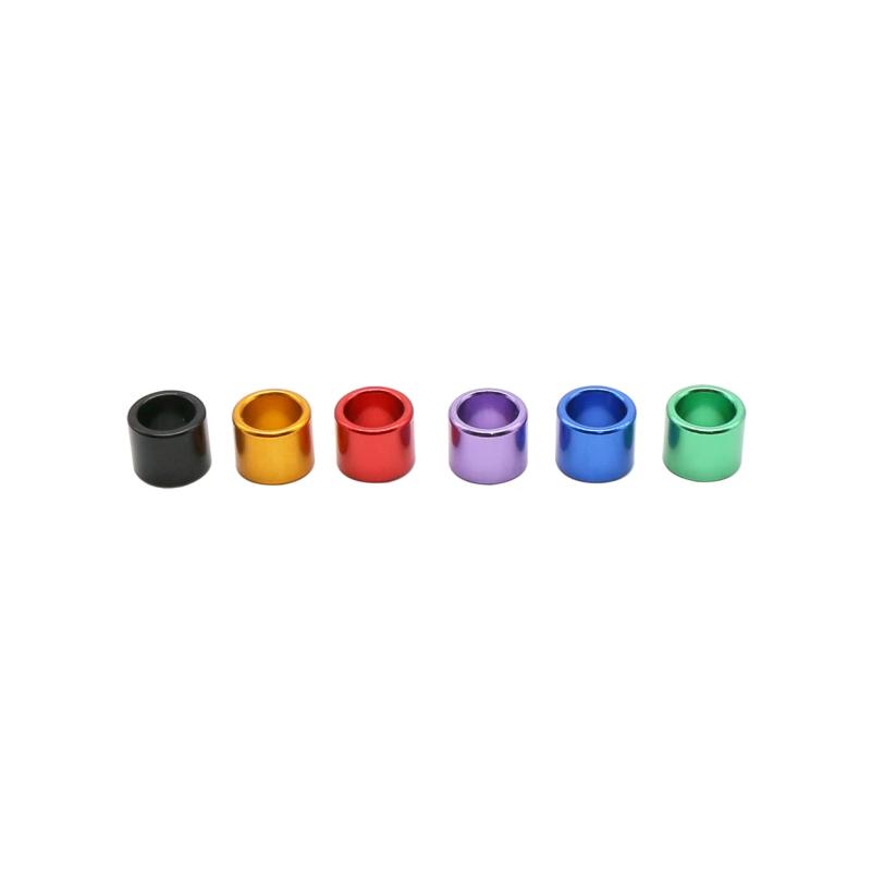 100 Pcs ID 8mm Height 9mm 6 Colors Straight Unnumbered Aluminum Pigeon Bird Foot Ring Outdoor Flight Training Competition Carry