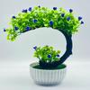 Falsk Bonsai Romantisk Ingen vanning Plast Vakker kunstig blomst Bonsai med Pot Garden Supplies