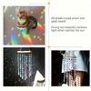 1pc Glass Suncatcher Hanging Crystal Wind Chime with Colorful Glass Bead Chains and Wooden Bead Pendant for Jewelry Making