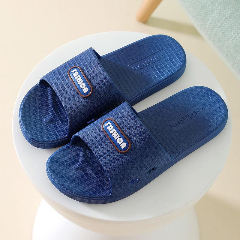 

Холодные тапочки для женского лета для дома, противоскользящие и дезодорирующие тапочки для мужчин, толстоподошвенные домашние женские тапочки для домашнего использования 44-45 тёмно-синий