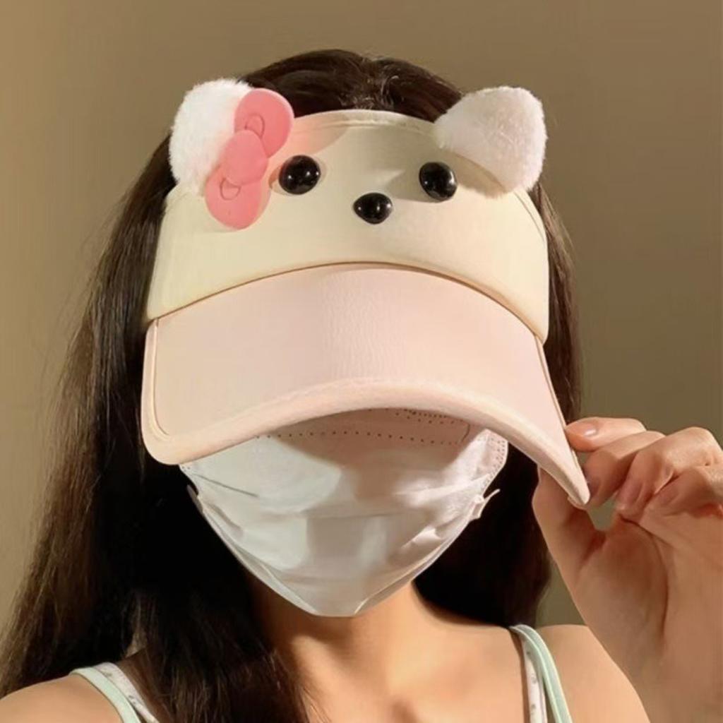 Summer Sun Hat for Women - Sweet & Cute Outdoor Bowknot Cycling Visor Cap