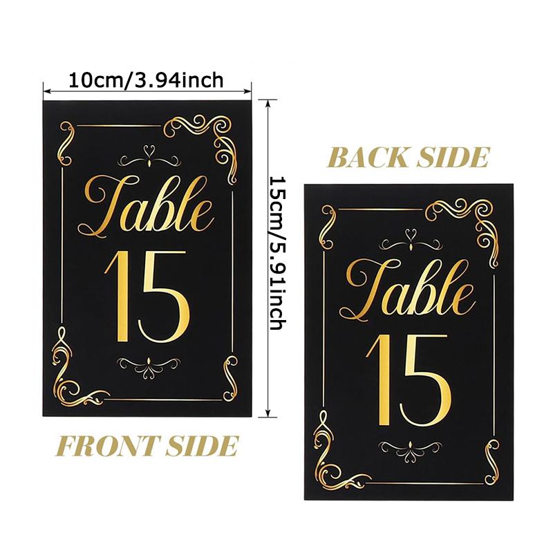 WTEMPO 31PCS Elegant Table Number Cards DIY Table Decoration Paper Seating Cards Digital Seating Cards Perfect for Home Decoration Party Wedding