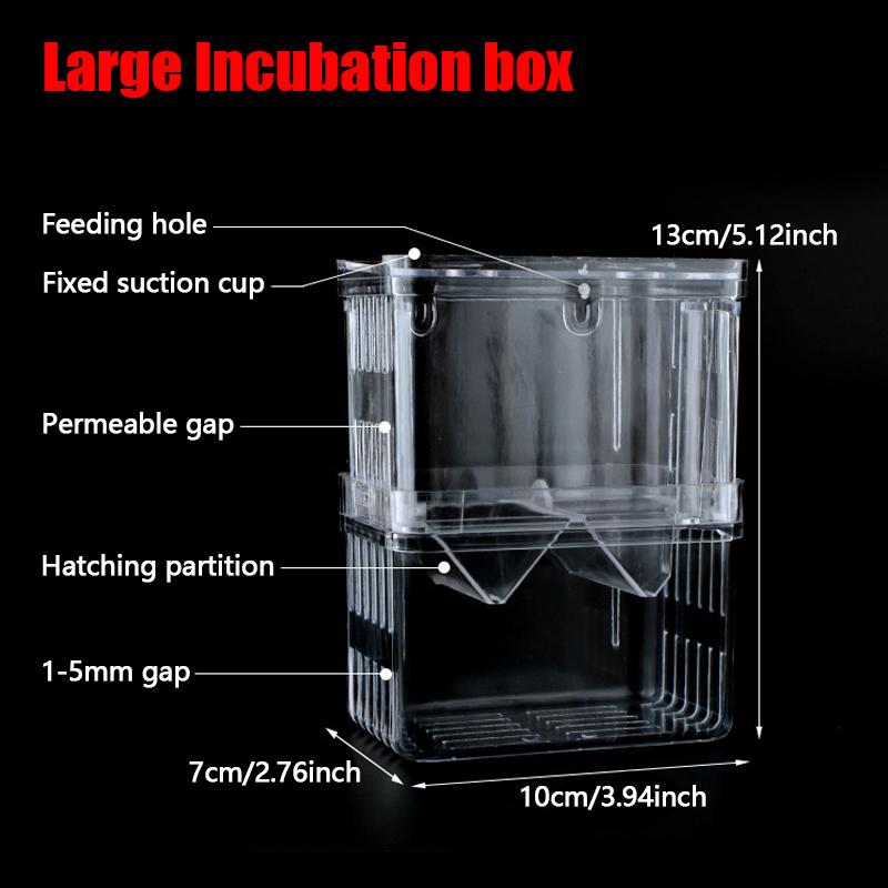 Multifunctional Fish Aquarium Fish Box High Clear Fish Tank Isolation Box Double Layer Guppy Breeding Hatching Incubator