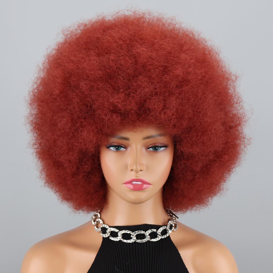 MISSQUEEN Duhová kudrnatá afro paruka pro děti Ženy Kudrnatá afro paruka ze syntetického vlákna Cosplay Denní nošení Kinky Curly Paruka