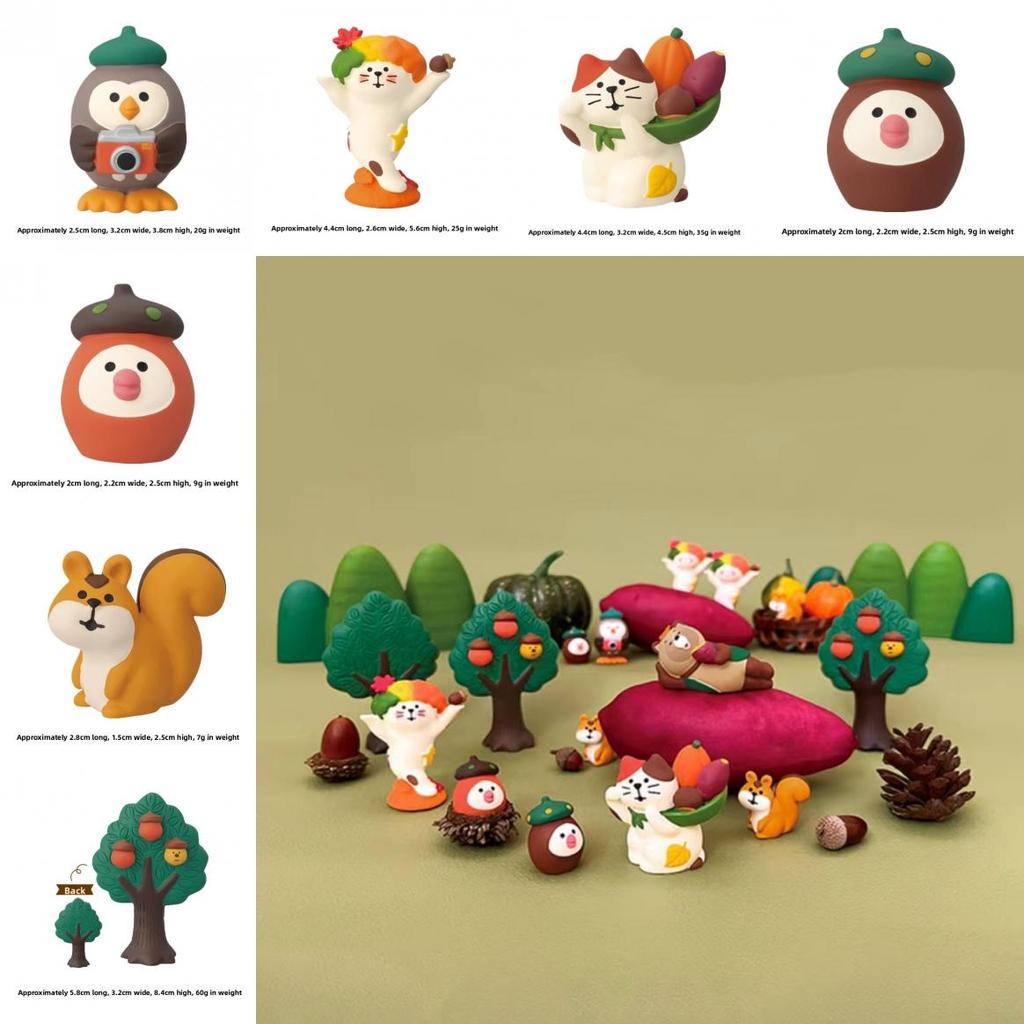 Cat Resin Figurine With Autumn Themed Decor For Home Or Office Display