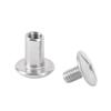 100 Sets Rivet and Screw M2.5 Stainless Steel Flat Round Hd Rivet Studs for Clothing Decoration Lther Crafts